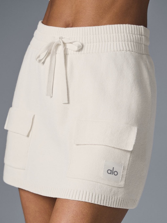ALO Yoga Dresses & Skirts - ALO Yoga Ivory Scholar Knit Cargo Skirt